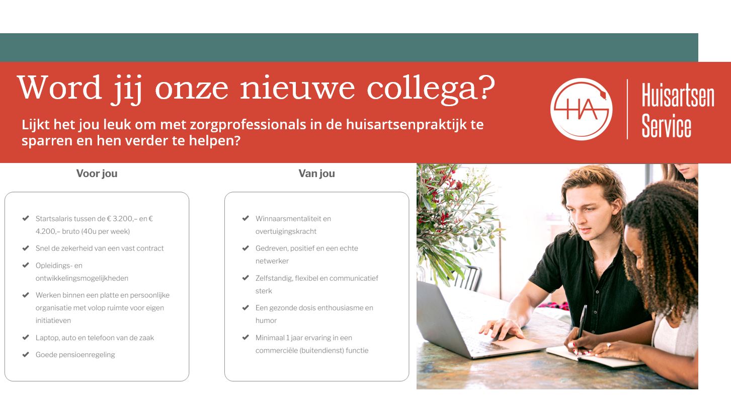 Adviseur HuisartsenService West-Nederland